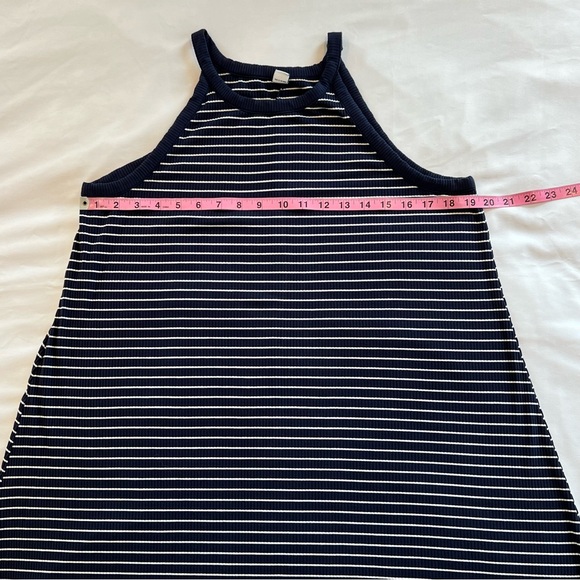 Old Navy Sleeveless Tank Dress Navy Blue with White Stripes Sz Large - Picture 9 of 12